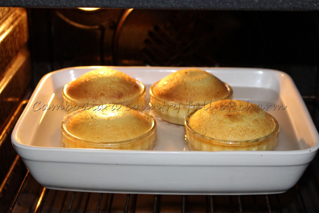 Flan Cambodian with coconut milk