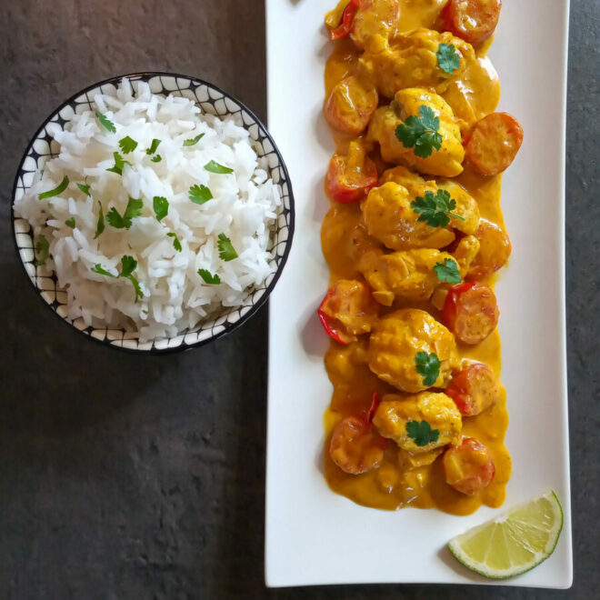 Fish curry with coconut milk