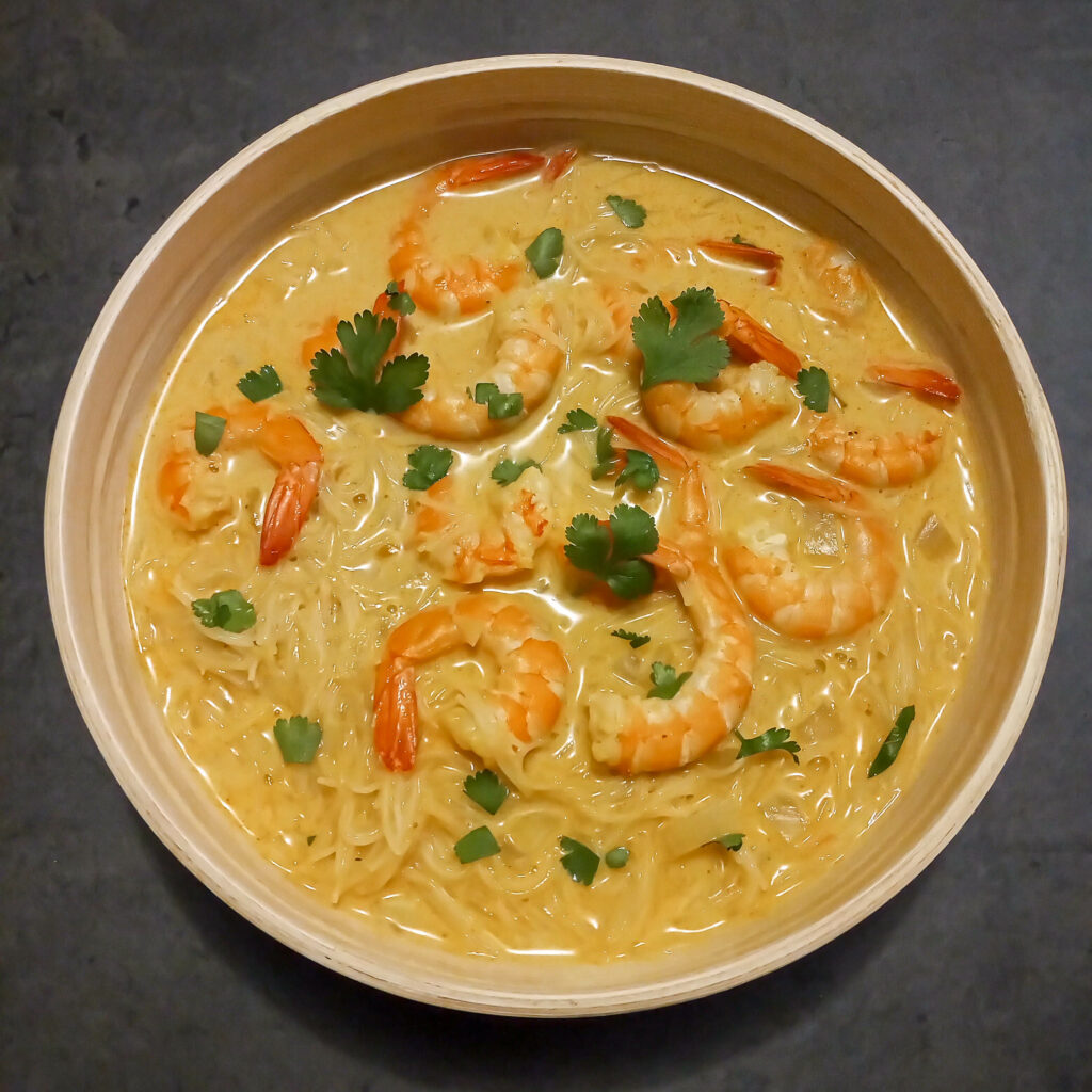 soupe de crevettes au lait de coco