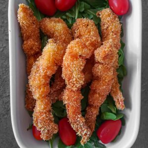 Fried Shrimp with Sweet and Sour Mango Sauce
