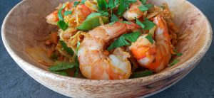 Cambodian shrimp wok