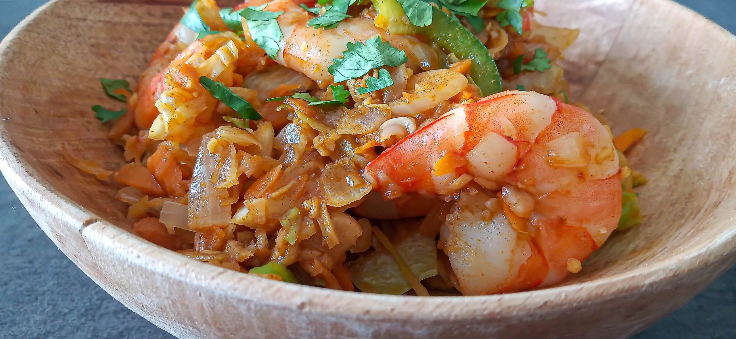 Shrimp and vegetable wok