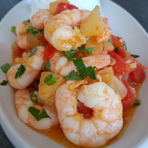 Crevettes en sauce asiatique