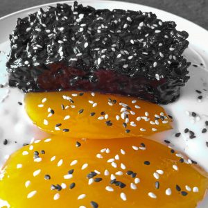 Black Sticky Rice with Caramelized Mango