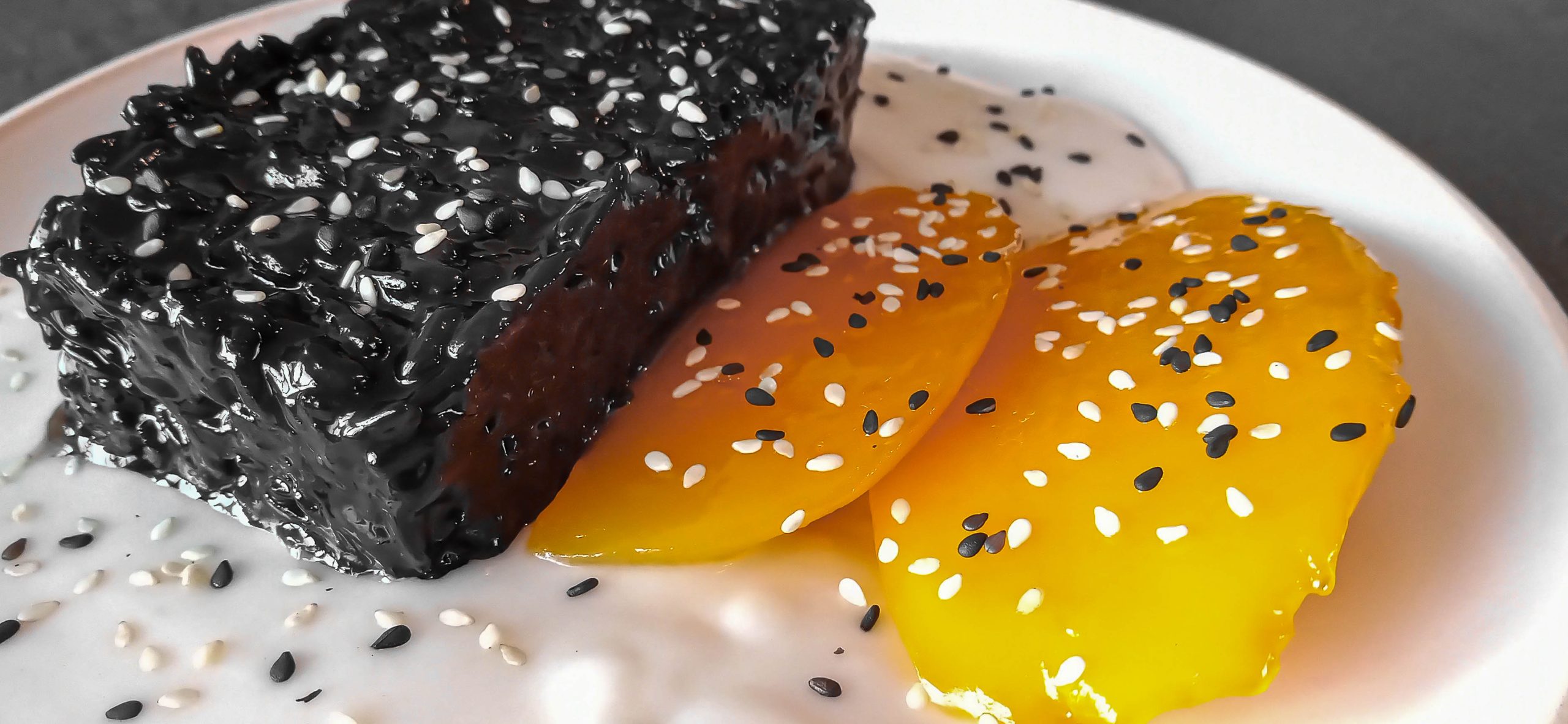 Black Sticky Rice with Caramelized Mango